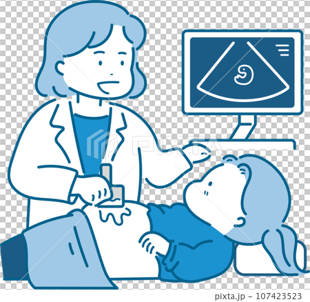 妊婦健診を受けるお母さん 妊婦健診を受けるお母さん 107423523