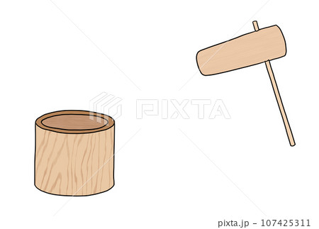 臼と杵のイラスト素材 [107425311] - PIXTA
