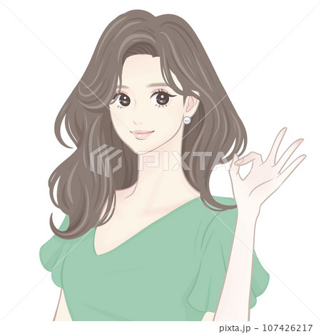 女性・女の子のイラスト素材 女性・女の子のイラスト素材 107426217