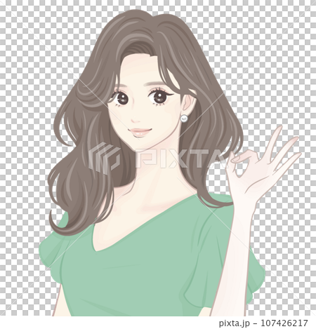 女性・女の子のイラスト素材 女性・女の子のイラスト素材 107426217