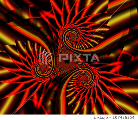 Computer generated abstract colorful fractal artwork 107426254