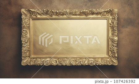 AI art　frame made of gold　ゴールド製のフレーム 107426392
