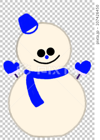 スノーマンのイラスト素材【フチなし】 スノーマンのイラスト素材【フチなし】 107426450