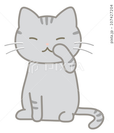 顔を洗う猫 顔を洗う猫 107427204