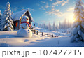 クリスマスの雪だるまAI 107427215