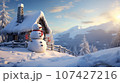 クリスマスの雪だるまAI 107427216