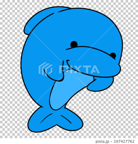 The illustration of a dolphin The illustration of a dolphin 107427762