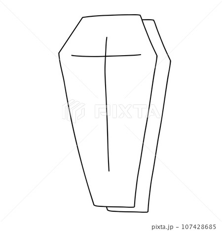 Coffin cartoon drawing 107428685