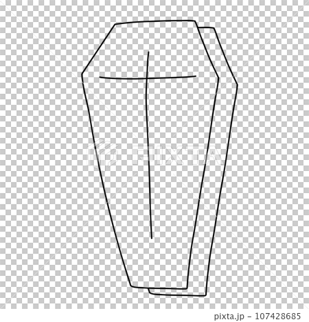 Coffin cartoon drawing 107428685