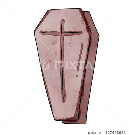Coffin cartoon drawing Coffin cartoon drawing 107428686