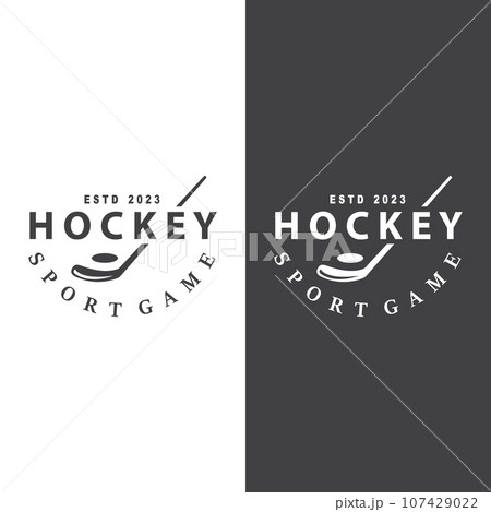 Hockey Logo Design, Sports Game Symbol Template Hockey Logo Design, Sports Game Symbol Template 107429022