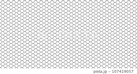 Fishing net seamless pattern. Soccer and football gates mesh. Fishnet texture. Basketball hoop and hockey net pattern. Sportswear texture. Chain link fence. Vector illustration on white background 107429057