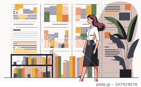 たくさんの仕事の予定を抱える女性