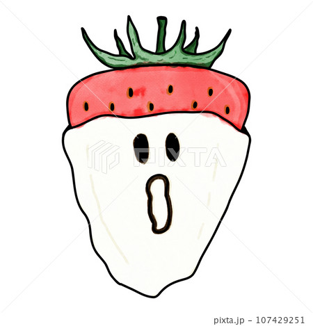 Chocolate covered strawberry drawing Chocolate covered strawberry drawing 107429251