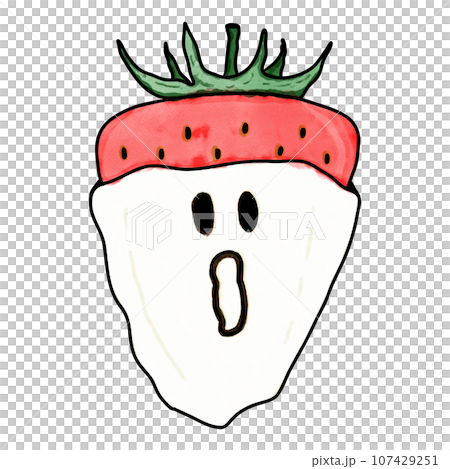 Chocolate covered strawberry drawing Chocolate covered strawberry drawing 107429251