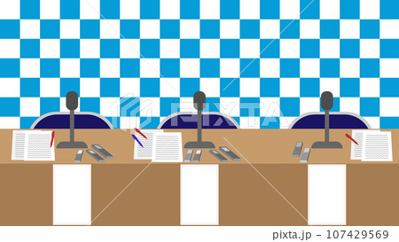 記者会見会場のイメージイラスト 107429569