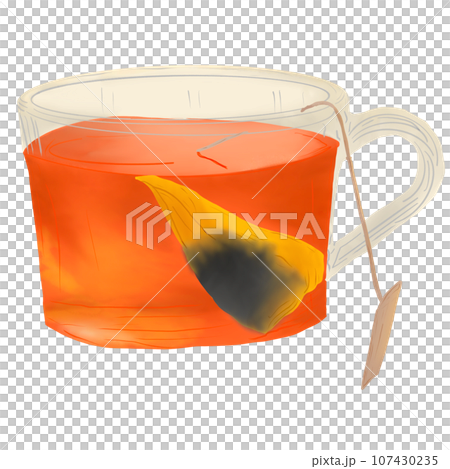 orange tea in glass 107430235