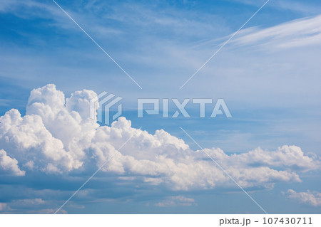 Blue sky with white clouds nature background 107430711