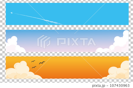 シンプルな雲の背景素材セット 107430963