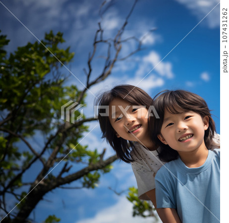 なかよしきょうだい(AI生成画像) なかよしきょうだい(AI生成画像) 107431262