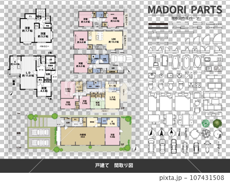 Floor plan and creation parts_Detached house 107431508