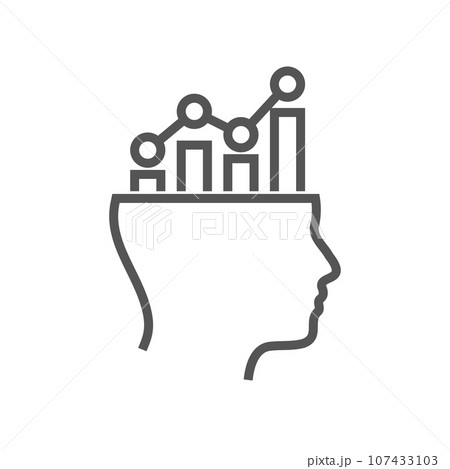 Business Intelligence manager concept line icon. Editable Stroke. EPS 10 107433103