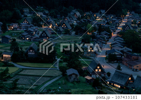 白川郷夜景 白川郷夜景 107433181