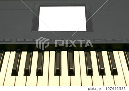 Music keys and control panel synthesizer with scoreboard,touchscreen Music keys and control panel synthesizer with scoreboard,touchscreen 107433585