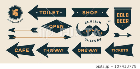 Arrow set collection, symbols, graphic Arrow set collection, symbols, graphic 107433779