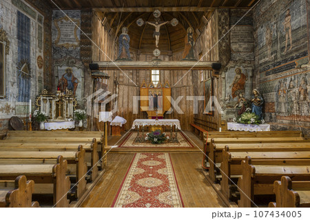 Roman catholic church of Saint-Francis of Assisi, UNESCO site, Hervartov near Bardejov, Slovakia Roman catholic church of Saint-Francis of Assisi, UNESCO site, Hervartov near Bardejov, Slovakia 107434005