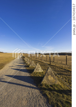 the memorial of the iron curtain in Cizov, Southern Moravia, Czech Republic the memorial of the iron curtain in Cizov, Southern Moravia, Czech Republic 107434017