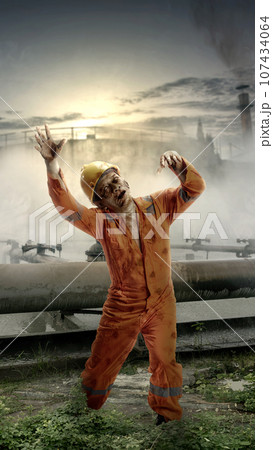 Scary zombie. Halloween concept Scary zombie. Halloween concept 107434064