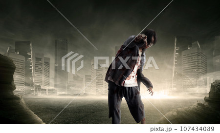 Scary zombie. Halloween concept 107434089