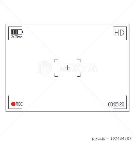 Camera viewfinder. Day mode Editable Stroke.のイラスト素材 [107434307] - PIXTA