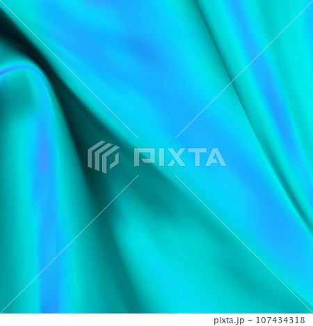 Crumpled blue silk fabric. Textile. 107434318