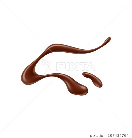 Chocolate sauce syrup drop, splash, stain and swirl. Isolated realistic 3d vector melt glistening dessert cascade, a luscious liquid dance. Brown, velvety, rich, and oh-so-indulgent decadent delight Chocolate sauce syrup drop, splash, stain and swirl. Isolated realistic 3d vector melt glistening dessert cascade, a luscious liquid dance. Brown, velvety, rich, and oh-so-indulgent decadent delight 107434764