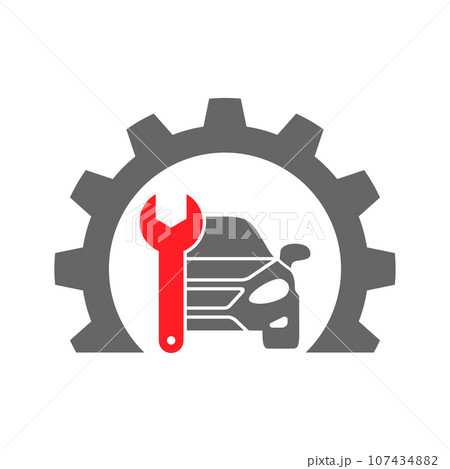Auto service sign. Car repair logo. Vector. EPS 107434882