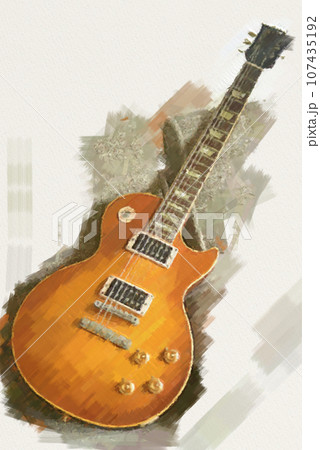 エレキギターの水彩画のイラスト素材 [107435192] - PIXTA