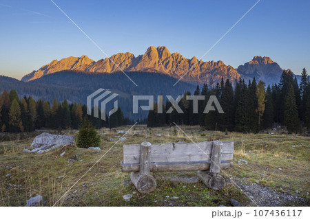 Landscape near Sella di Razzo and Sella di Rioda pass, Carnic Alps, Friuli-Venezia Giulia, Italy Landscape near Sella di Razzo and Sella di Rioda pass, Carnic Alps, Friuli-Venezia Giulia, Italy 107436117