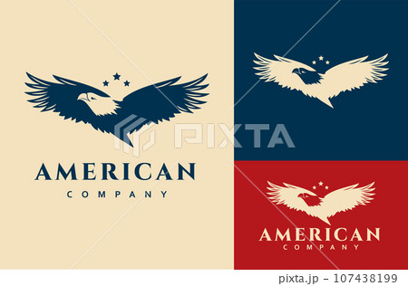 Vintage Retro Eagle Hawk Falcon Bird Badge Emblem Logo Design Vector Illustration Symbol of American freedom Vintage Retro Eagle Hawk Falcon Bird Badge Emblem Logo Design Vector Illustration Symbol of American freedom 107438199