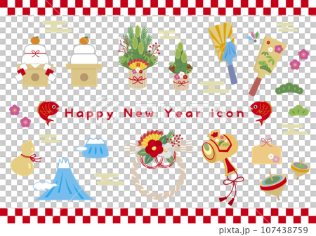 New Year lucky day icon set 107438759