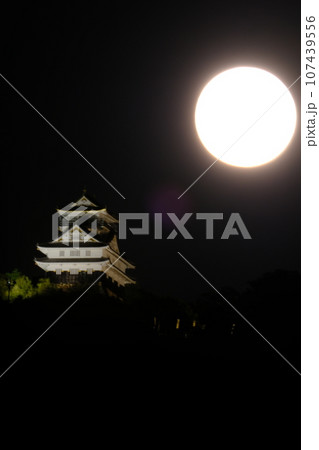 岐阜城と中秋の満月 107439556