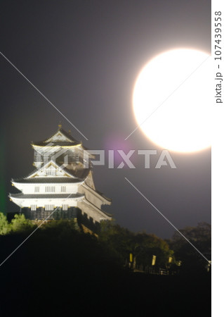 岐阜城と中秋の満月 107439558