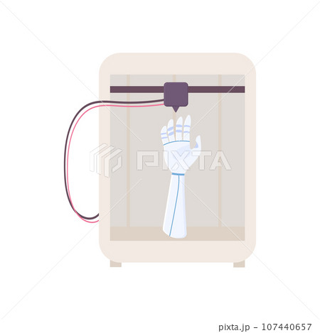 A synthetic organ. hand.. 3D printer, bioprinting, prosthetics. Medical printing. 107440657