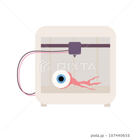 A synthetic organ. eye. 3D printer, bioprinting, prosthetics. Medical printing. 107440658