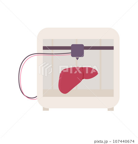 A synthetic organ. liver. 3D printer, bioprinting, prosthetics. Medical printing. 107440674