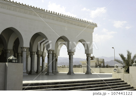 Al-Sahaba Mosque in Sharm el-Sheikh, Egypt, a modern architectural gem and pilgrimage site. A symbol of unity and Islamic heritage 107441122