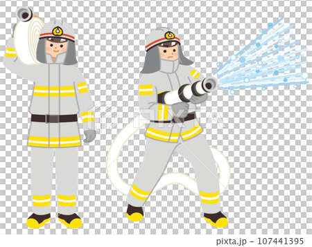 Firefighter during firefighting disaster prevention rescue Firefighter during firefighting disaster prevention rescue 107441395