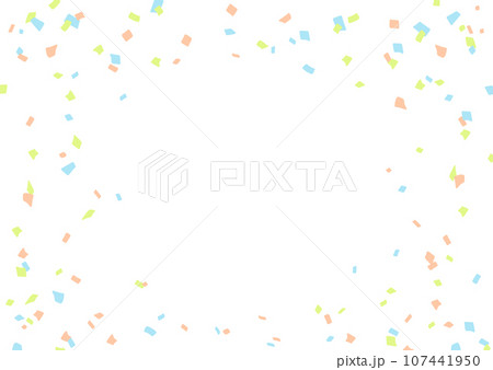 紙吹雪のイラスト素材 107441950