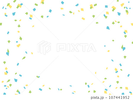 紙吹雪のイラスト素材 107441952